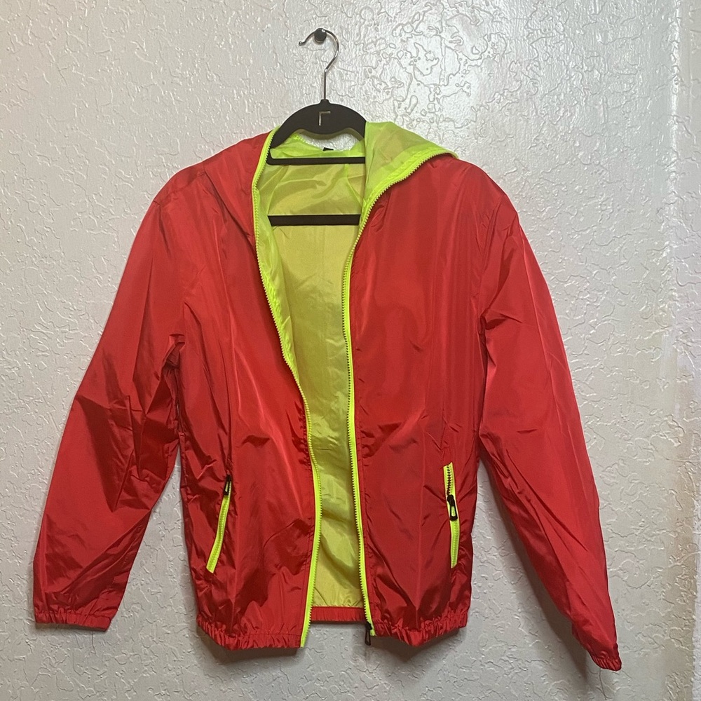 NEW Amcupider  big boys jacket red and neon green